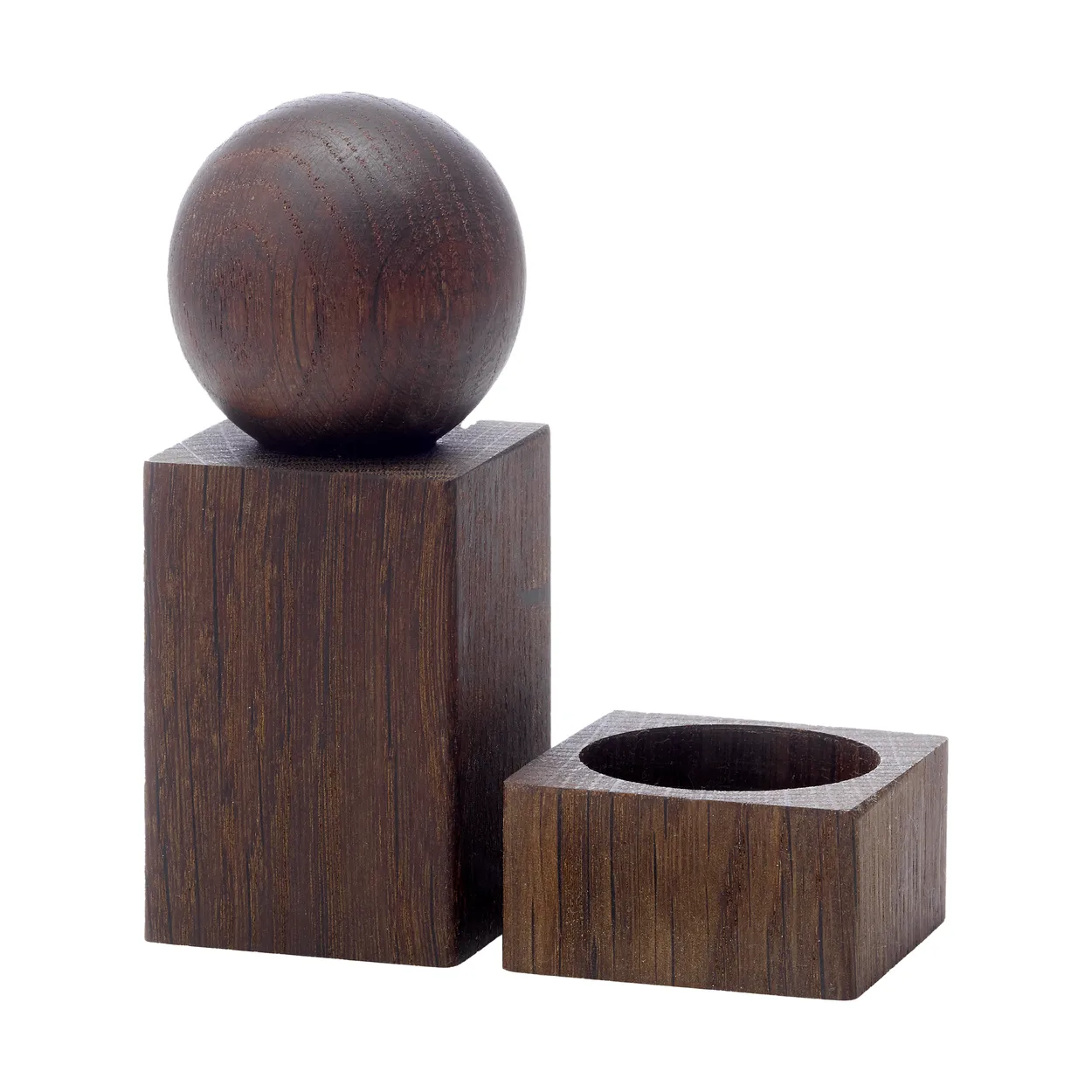 Applicata Twist spice grinder and salt bowl Oak | Scandinavian Design | Salt & pepper grinders | Brown