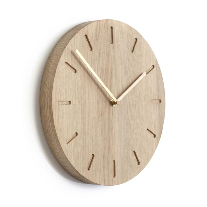 Watch:Out wall clock oak - oak-brass - Applicata