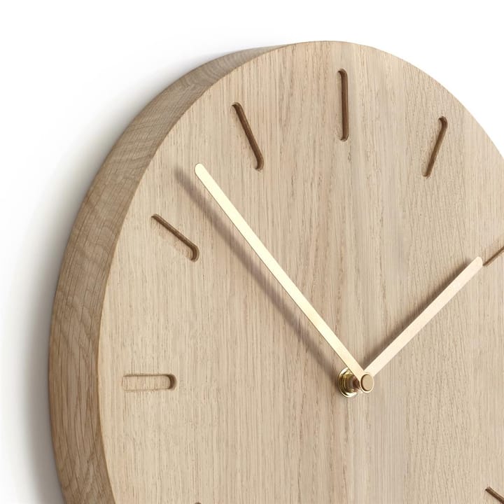 Watch:Out wall clock oak - oak-brass - Applicata