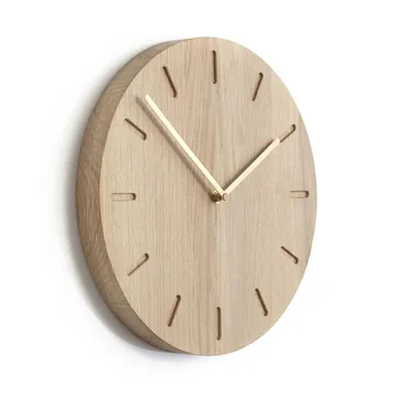 Watch:Out wall clock oak - oak-brass - Applicata
