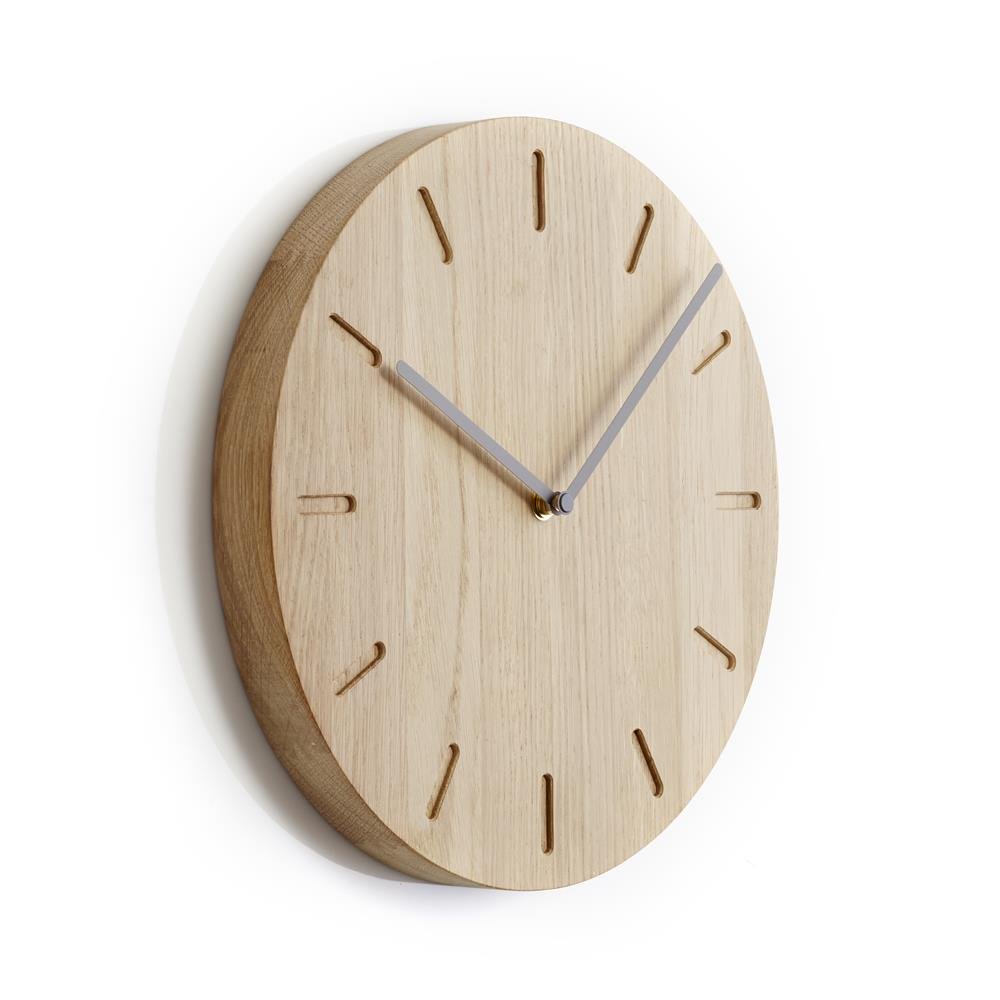 Applicata Watch:Out wall clock oak oak-grey | Scandinavian Design | Wall clocks | Brown
