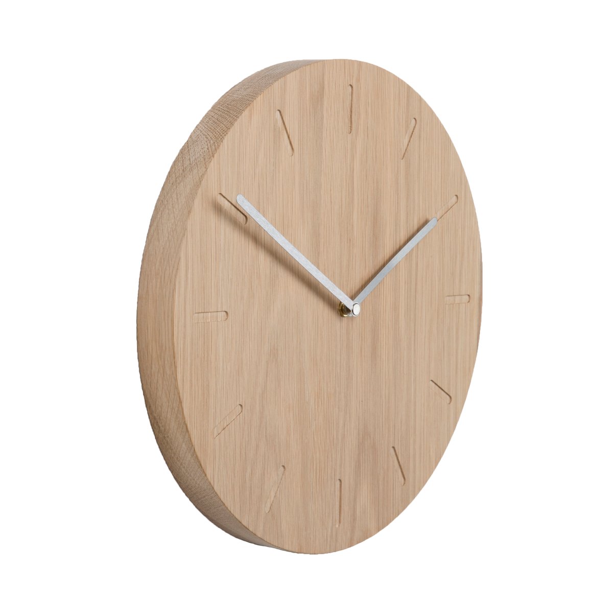 Applicata Watch:Out wall clock oak oak-steel | Scandinavian Design | Wall clocks | Brown
