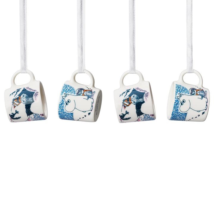 Crown snow-load Moomin mug 4-pack 2019 - Blue - Arabia