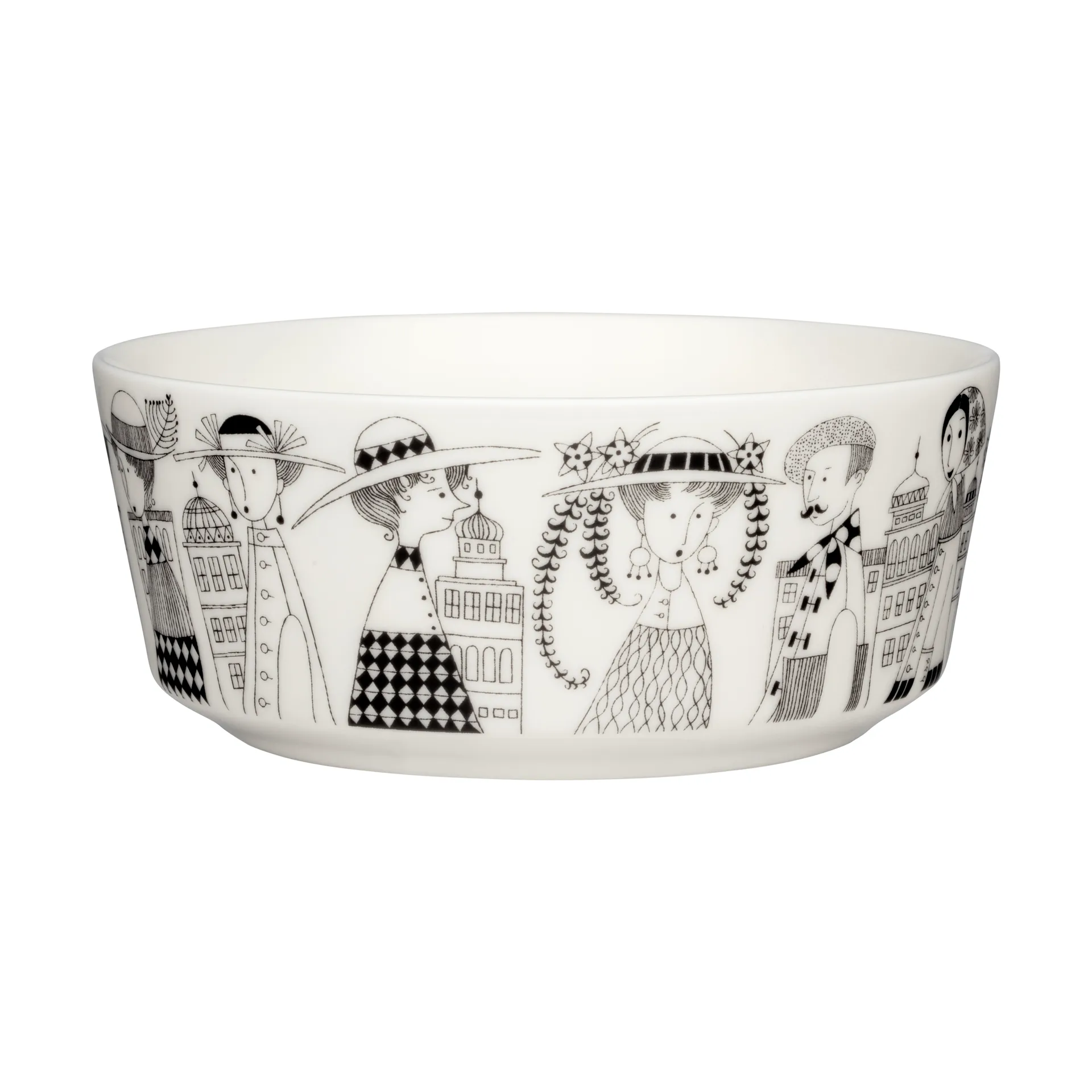 Emilia bowl Ø15.5 cm, Black-white Arabia