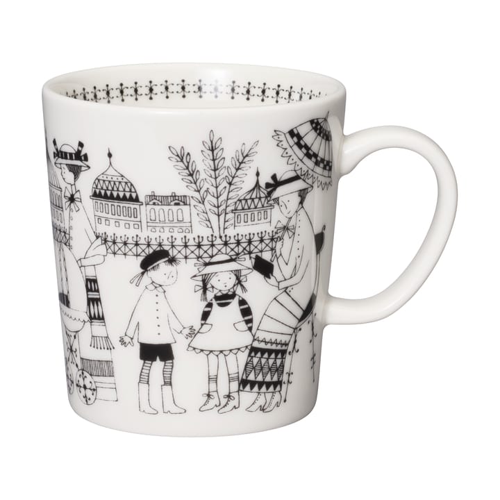 Emilia mug 30 cl - Black-white - Arabia