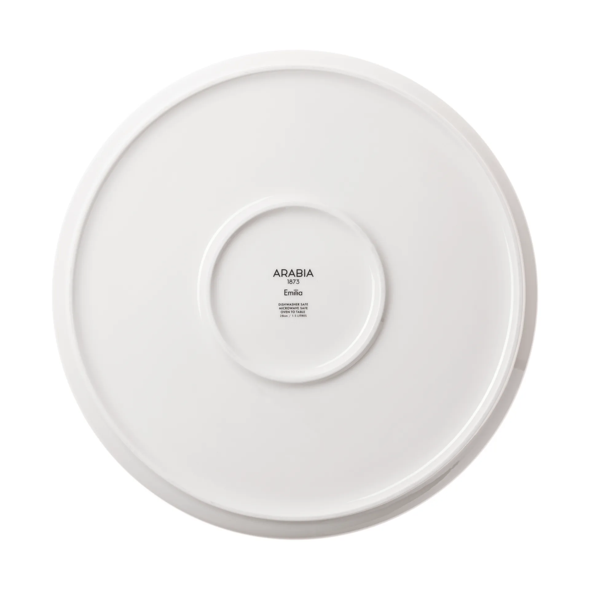 Emilia pie dish Ø28 cm, Black-white Arabia