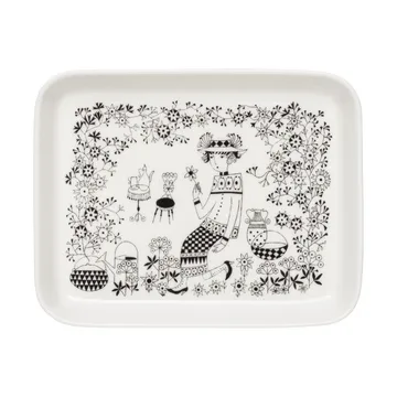 Emilia plate 15x19 cm - Black-white - Arabia