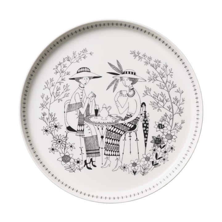 Emilia plate Ø24 cm - Black-white - Arabia