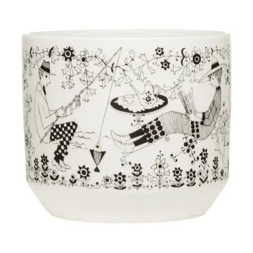 Emilia pot Ø14 cm - Black-white - Arabia