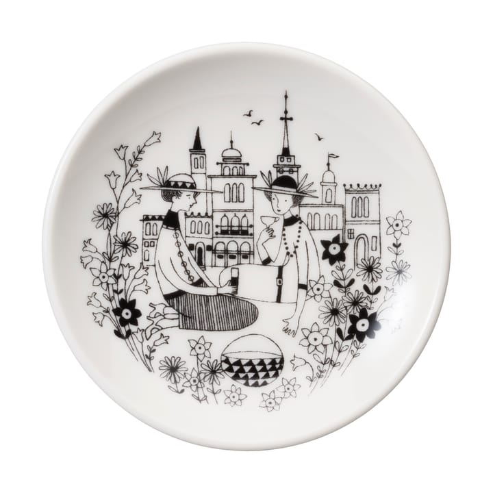 Emilia saucer Ø10.5 cm - Black-white - Arabia