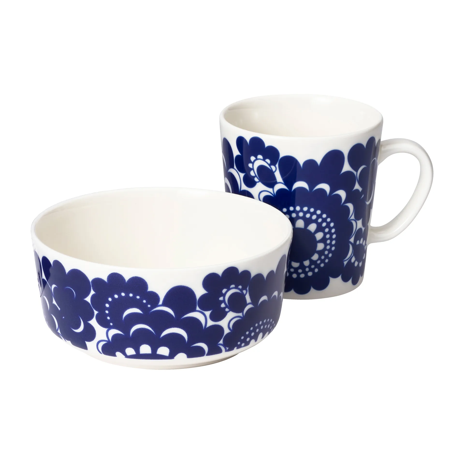 Esteri mug 30 cl and bowl Ø13 cm, Blue Arabia