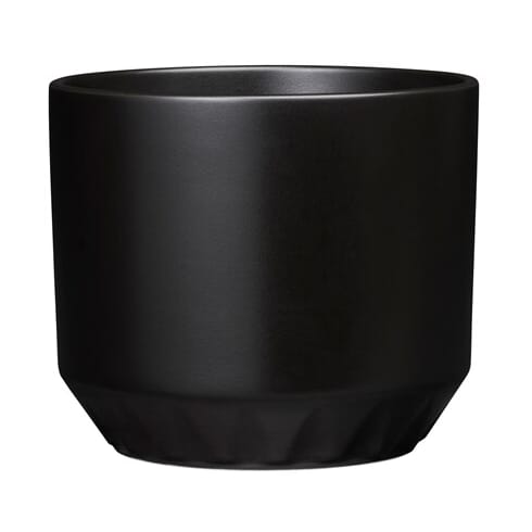 Ilona flower pot Ø12x10 cm - Matt black - Arabia