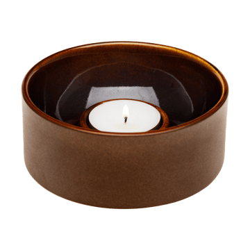 Kirnu candle holder Ø11x5 cm - Brown - Arabia