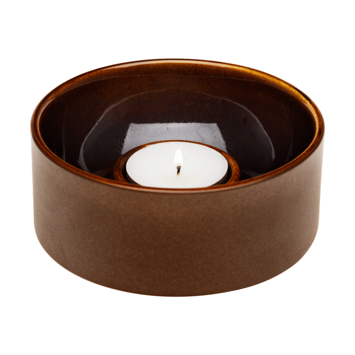 Kirnu candle holder Ø11x5 cm, Brown Arabia