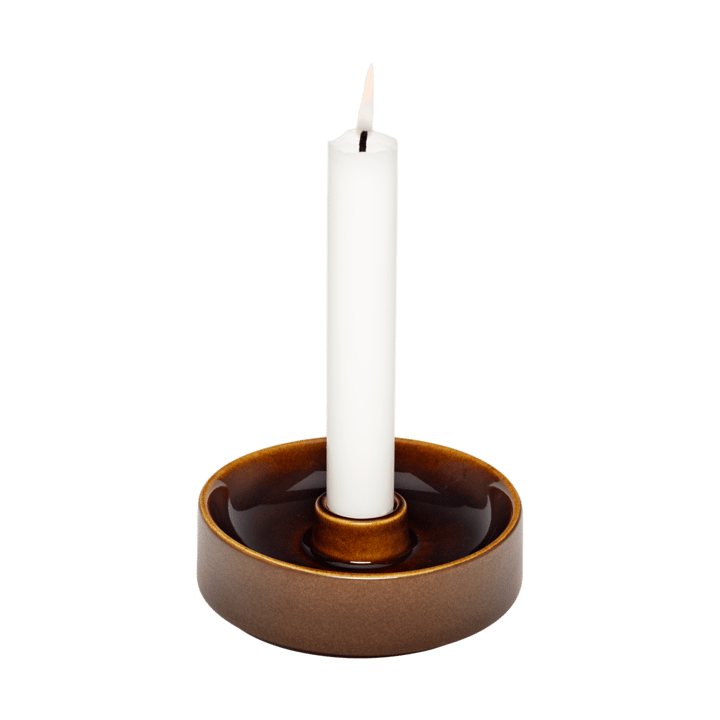 Kirnu candlestick Ø11x3.5 cm, Brown Arabia