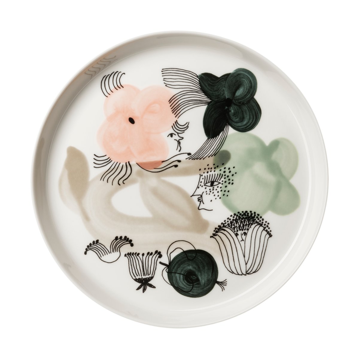 Arabia Kukkamaa plate o18.8 cm Green | Scandinavian Design | Dinner plates | Green