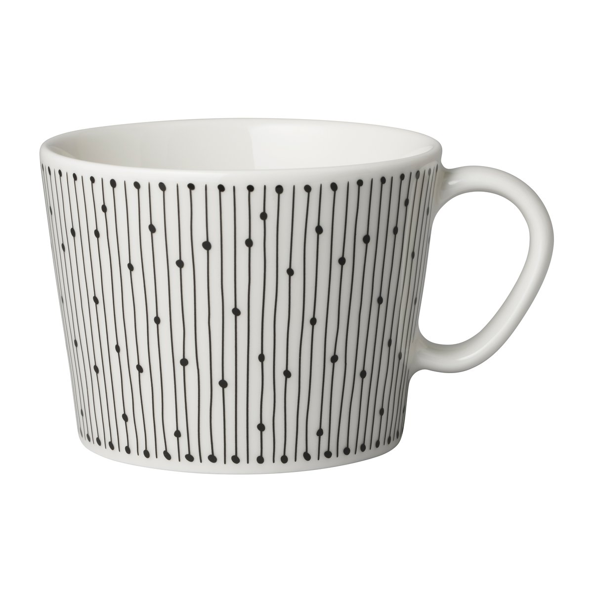Arabia Mainio Sarastus cup 17 cl Black-white | Scandinavian Design | Coffee cups | Black