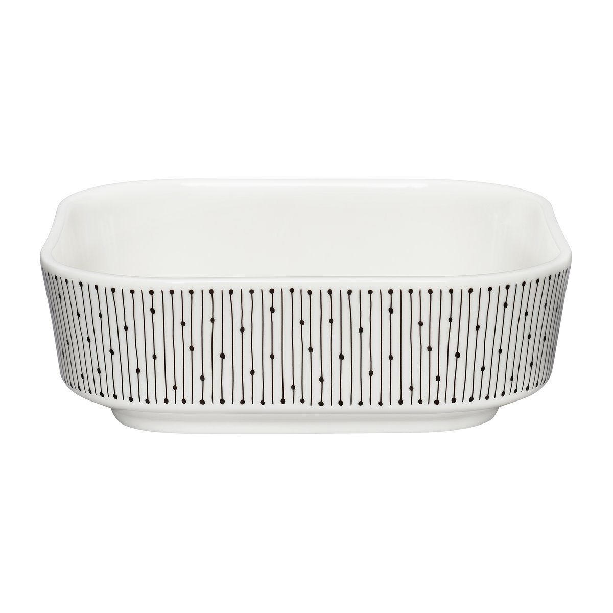 Arabia Mainio Sarastus oven dish 0.7 l Black-white | Scandinavian Design | Oven dishes | White