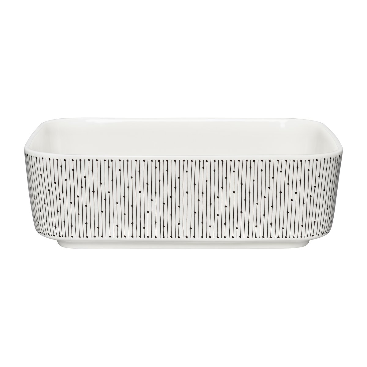 Arabia Mainio Sarastus oven dish 2.5 l Black-white | Scandinavian Design | Oven dishes | White