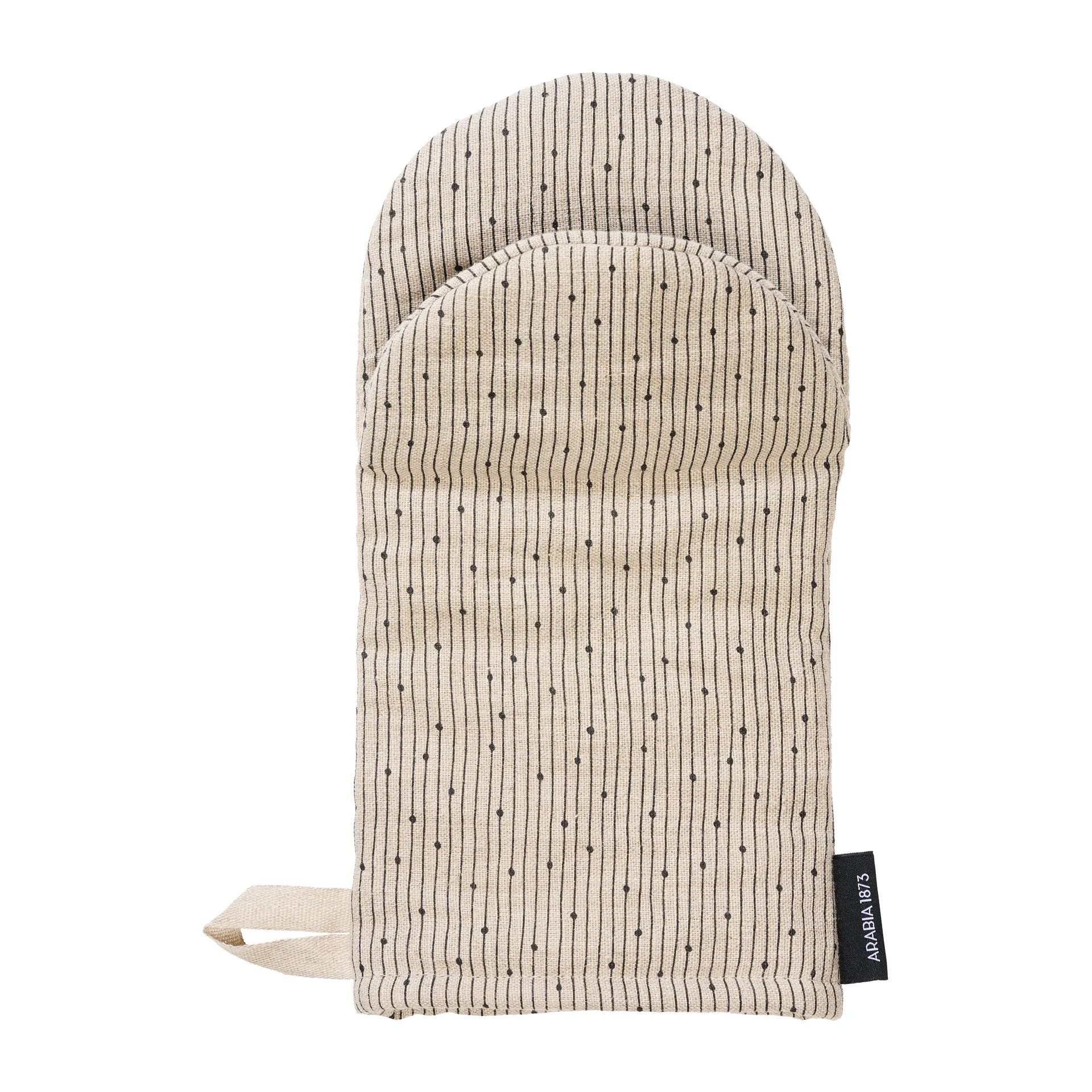 Mainio Sarastus oven glove, Natural white-black Arabia