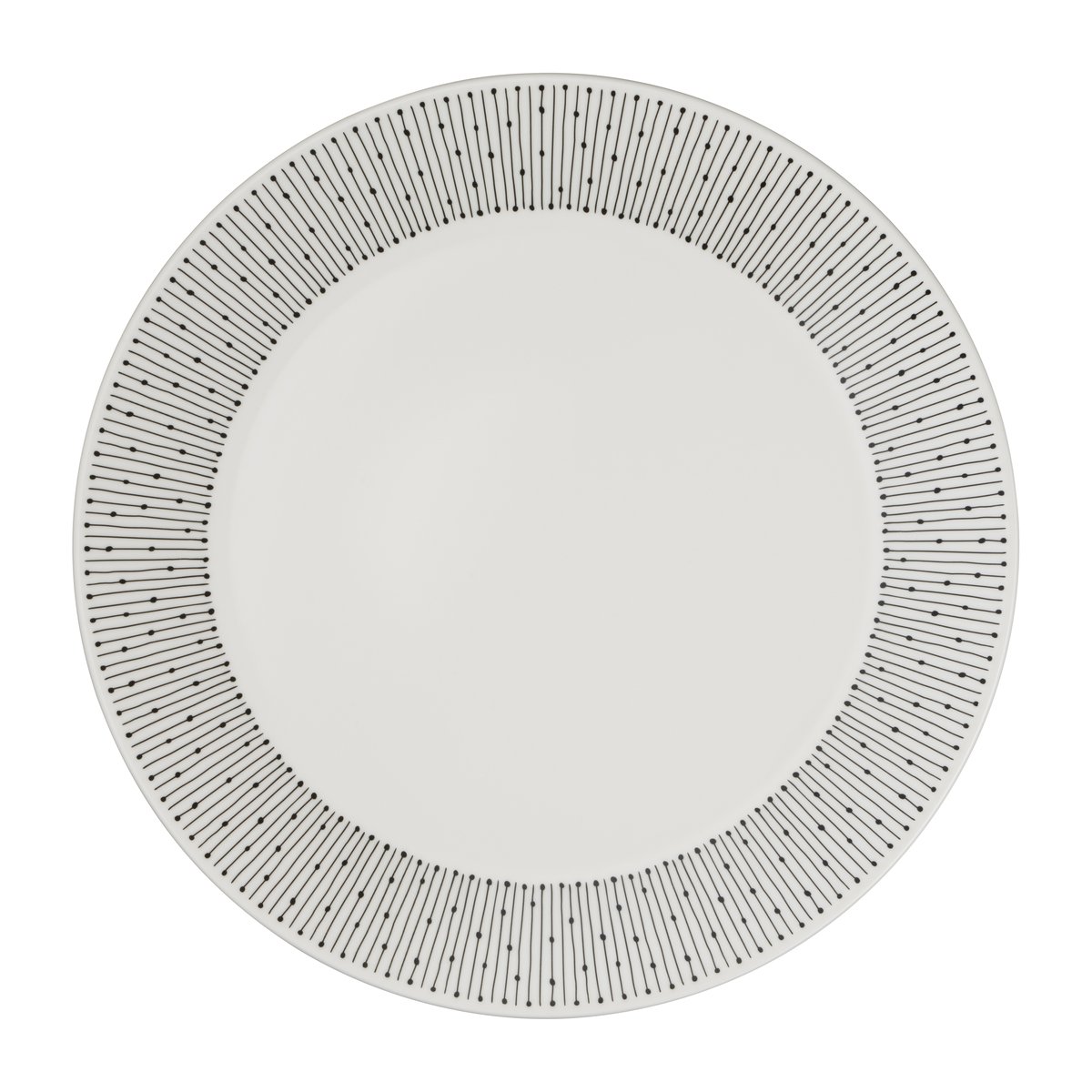 Arabia Mainio Sarastus plate o25 cm Black-white | Scandinavian Design | Dinner plates | Black