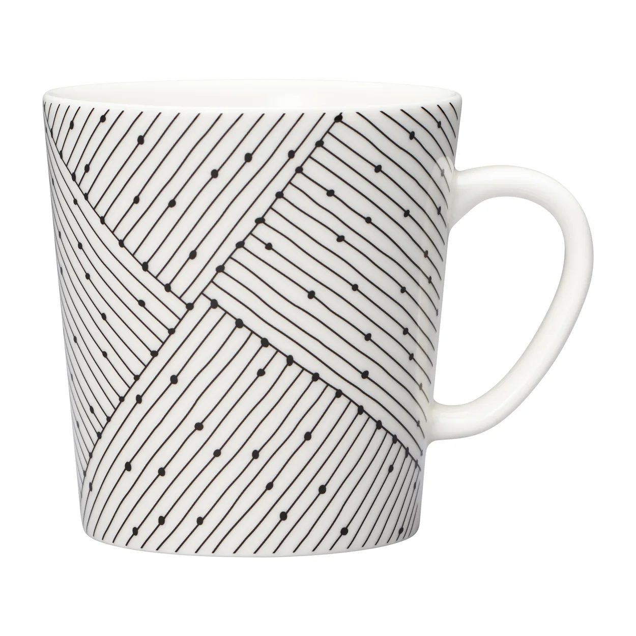 Arabia Mainio Sarastus Punos mug 30 cl Black-white | Scandinavian Design | Coffee cups | Black