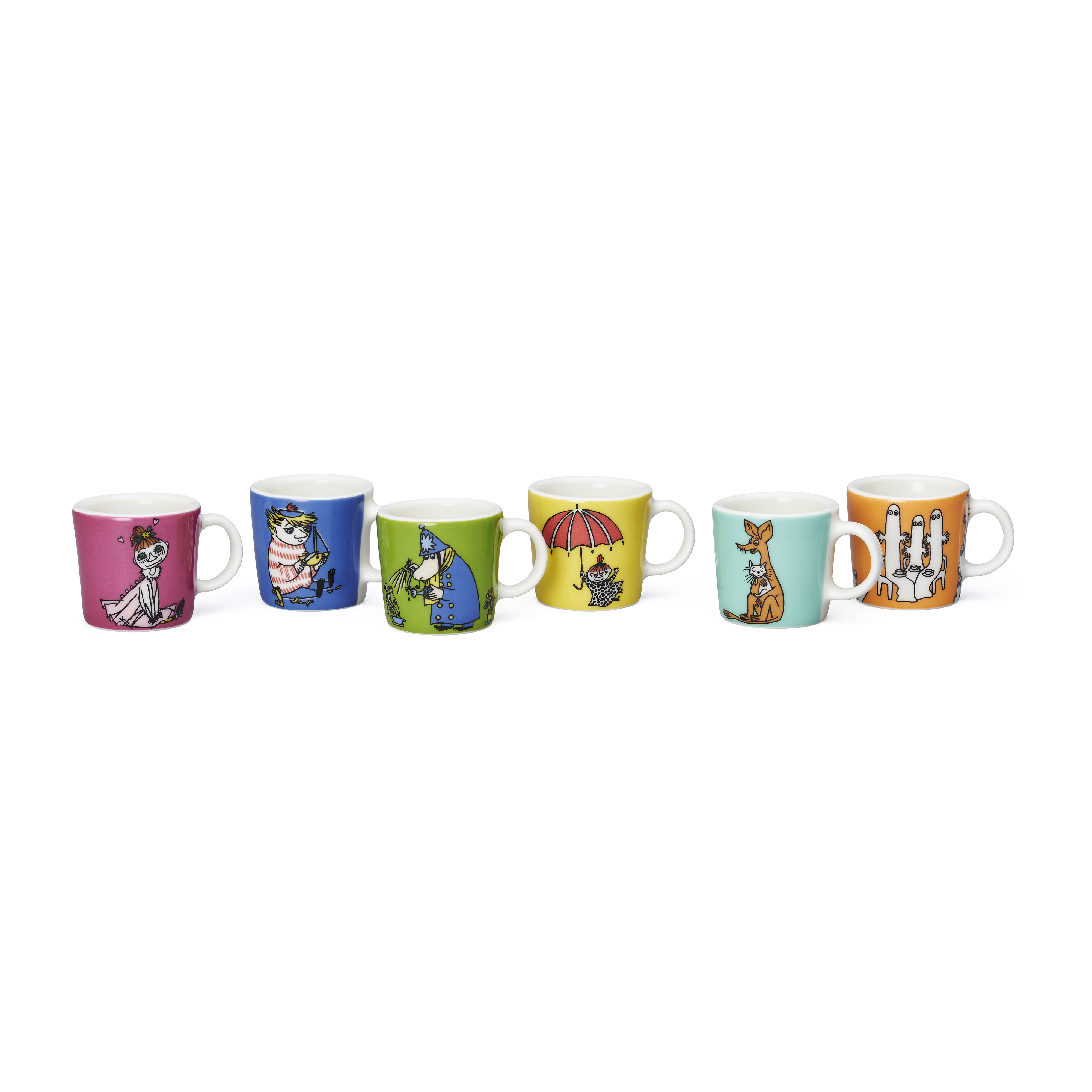 Moomin mini mugs 6 pack Thrid classic Multi