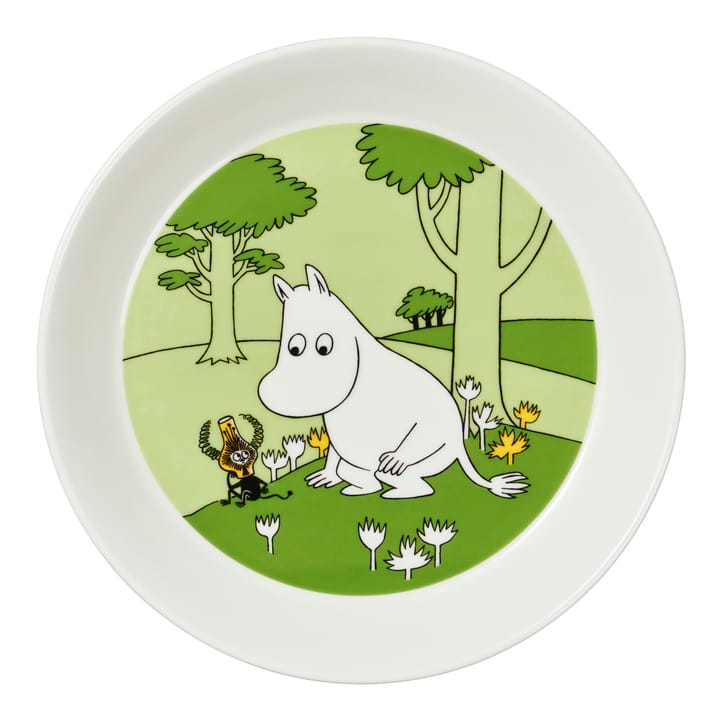 Moomintroll plate - grass green - Arabia
