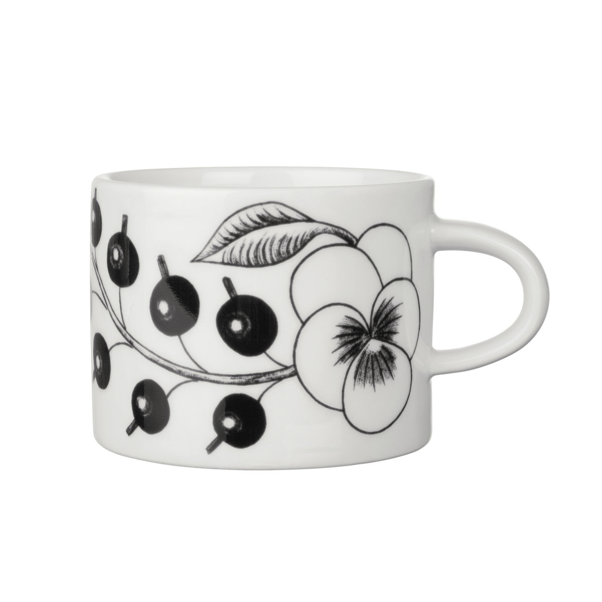 Arabia Paratiisi coffee cup 18 cl Black | Scandinavian Design | Coffee cups | Black