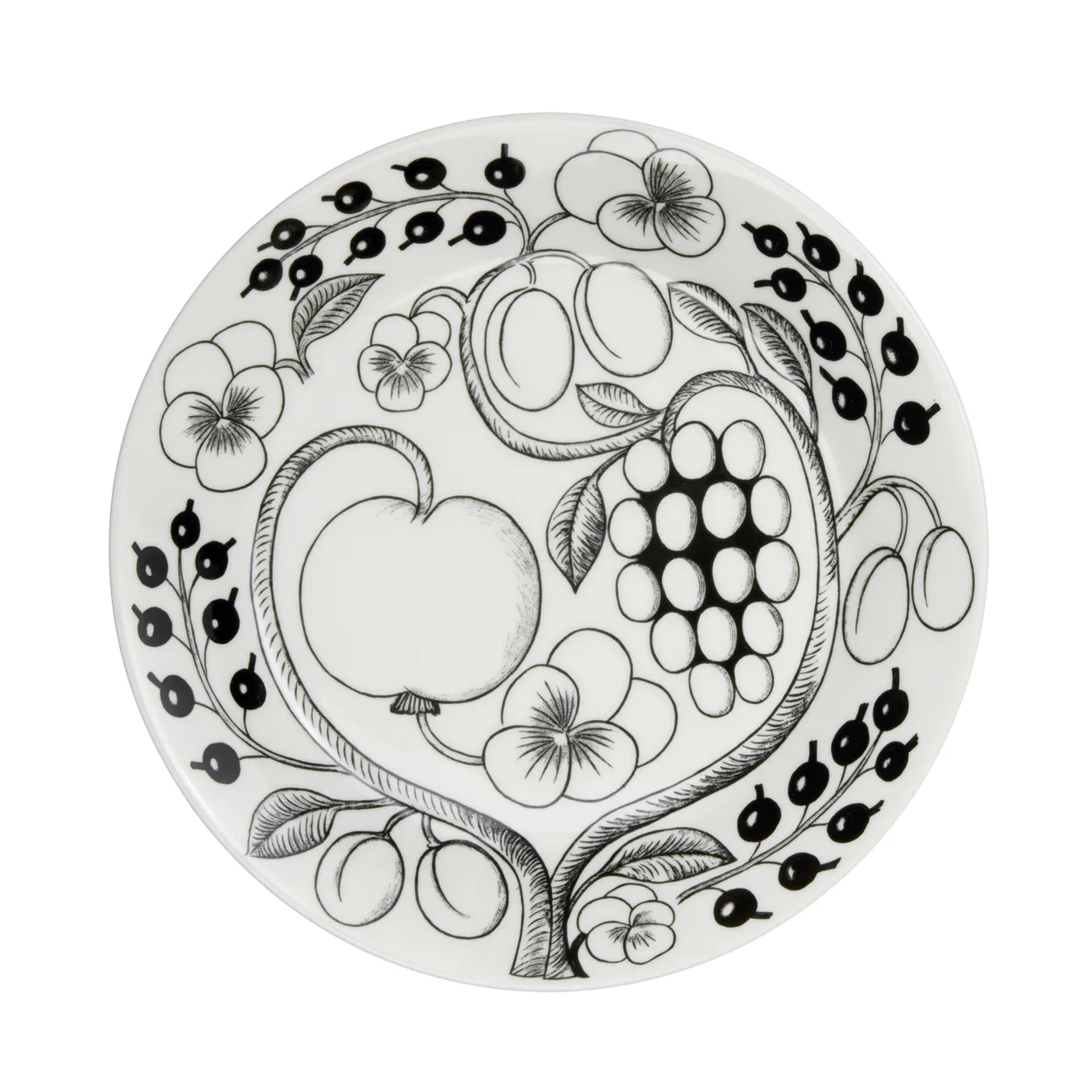 Arabia Paratiisi plate o26 cm Black | Scandinavian Design | Dinner plates | Black
