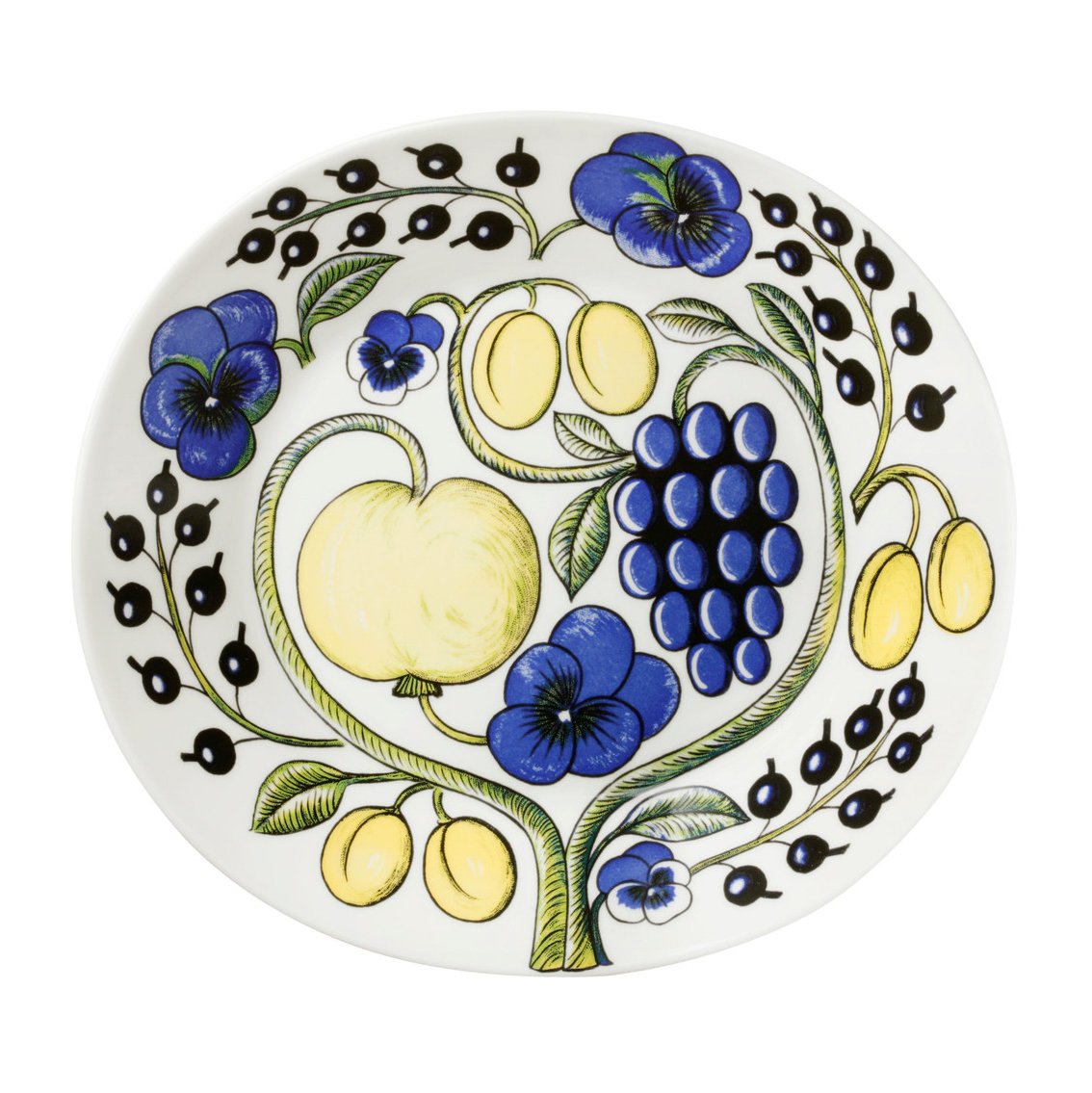 Arabia Paratiisi plate oval 25 cm blue | Scandinavian Design | Dinner plates | Blue