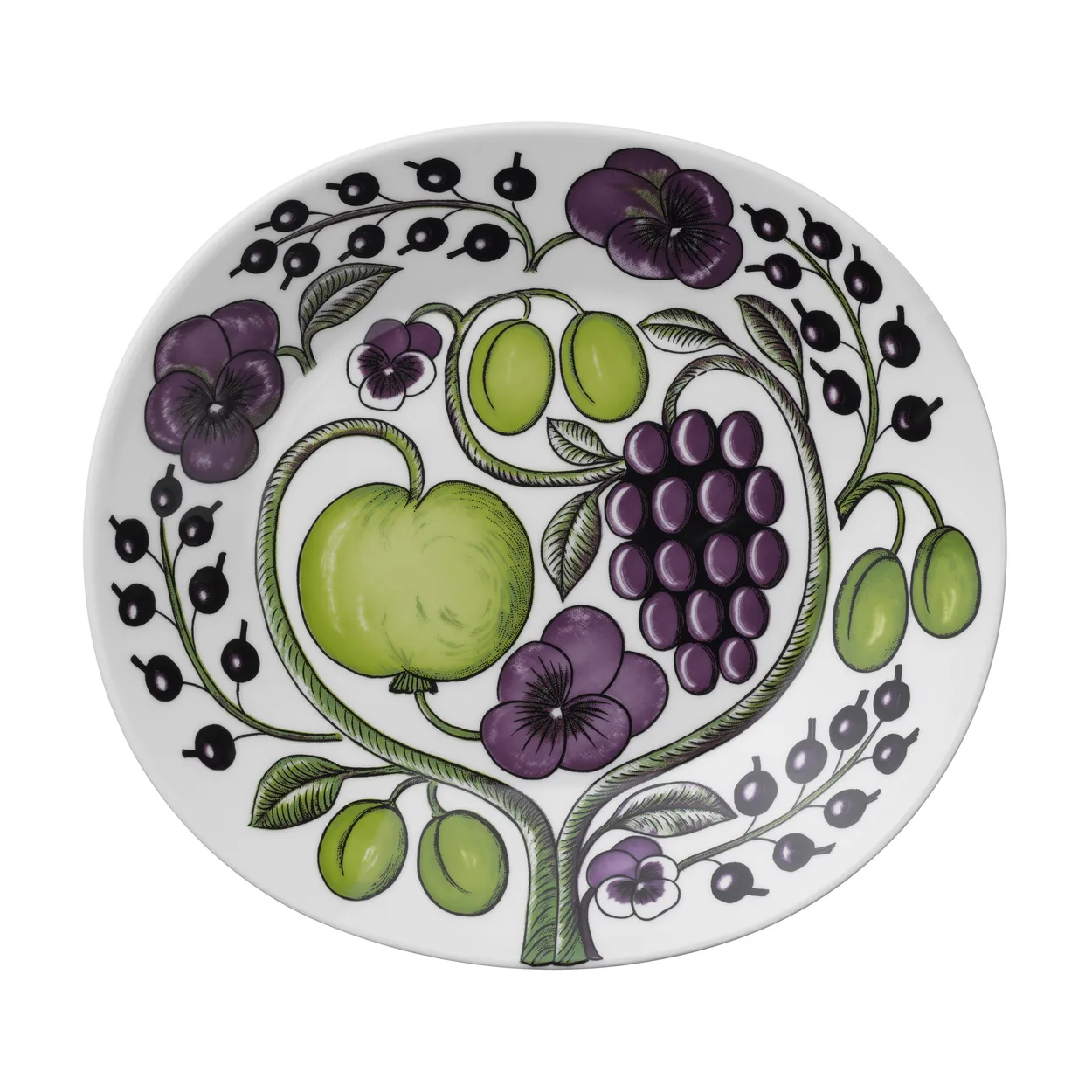 Arabia Paratiisi plate oval 25 cm Purple | Scandinavian Design | Dinner plates | Purple