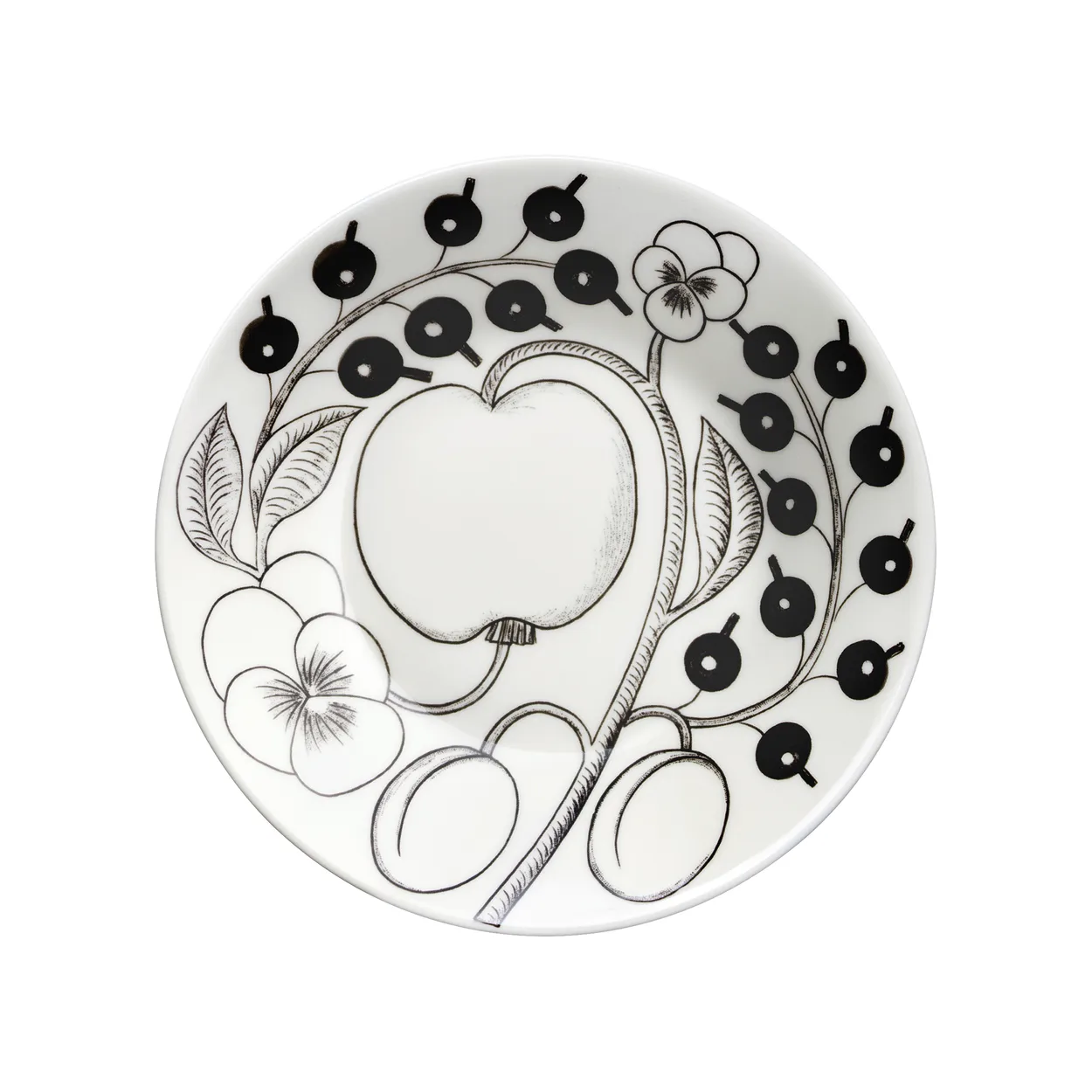 Arabia Paratiisi saucer o14 cm for coffee cup 18 cl Black