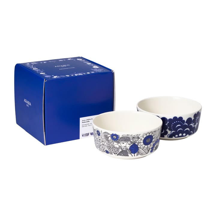 Pastoraali & Esteri Arabia mix set bowl 2 pieces, Blue Arabia