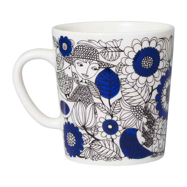 Pastoraali mug 30 cl and plate Ø19 cm, Blue Arabia