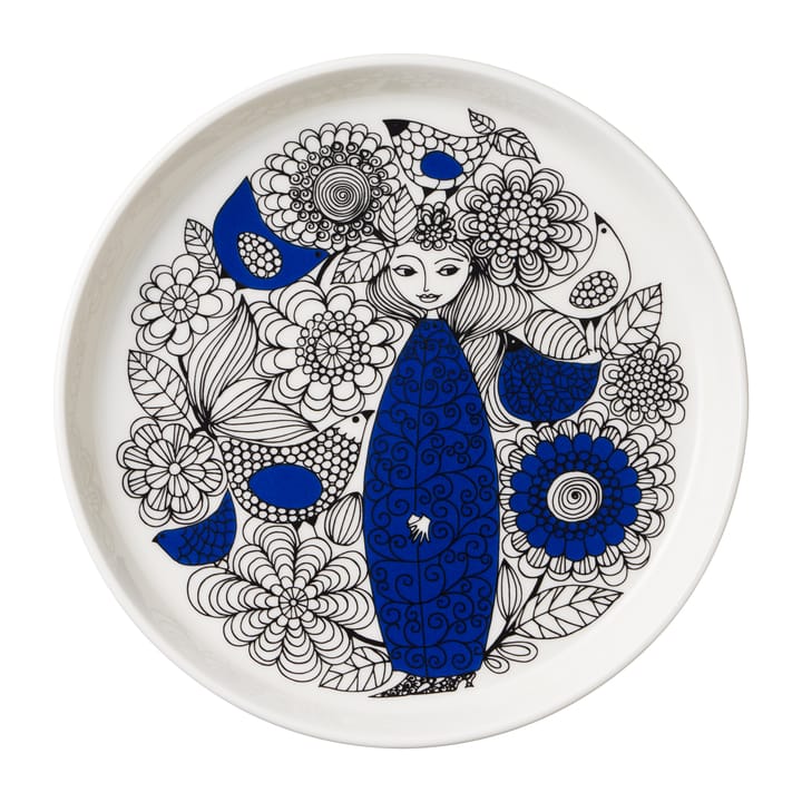 Pastoraali mug 30 cl and plate Ø19 cm, Blue Arabia