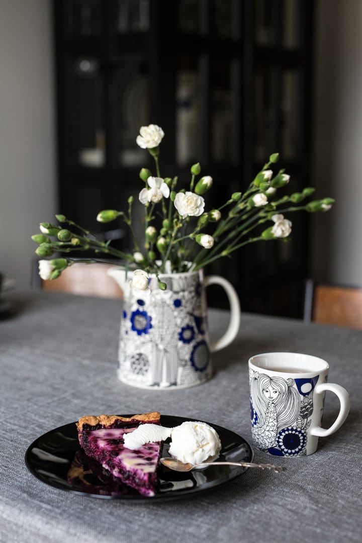 Pastoraali mug 30 cl and plate Ø19 cm, Blue Arabia