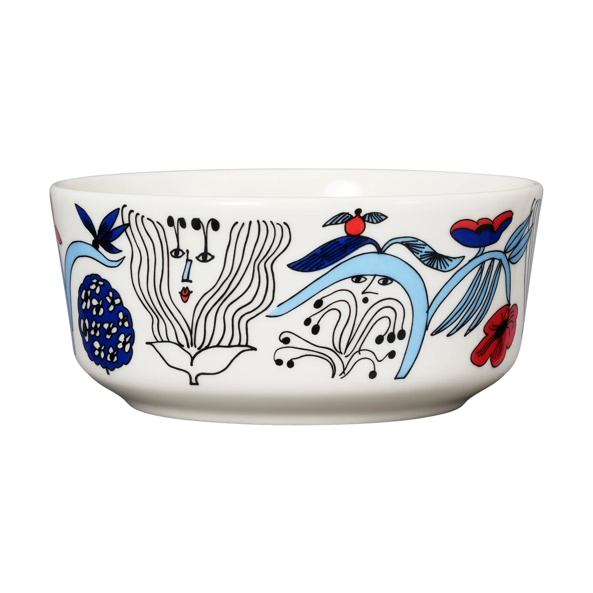 Puutarhurit bowl Ø13 cm, Blue-white-red Arabia