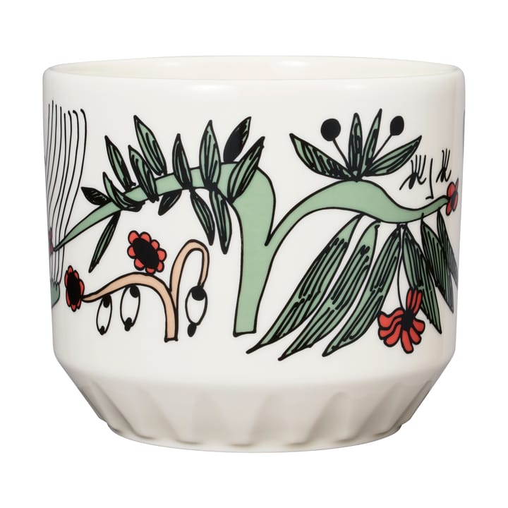 Puutarhurit flower pot Ø12x10 cm - Green-white-red - Arabia