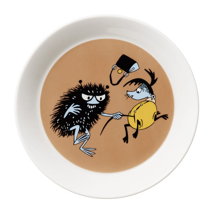 Stinky in action Moomin plate - Brown - Arabia