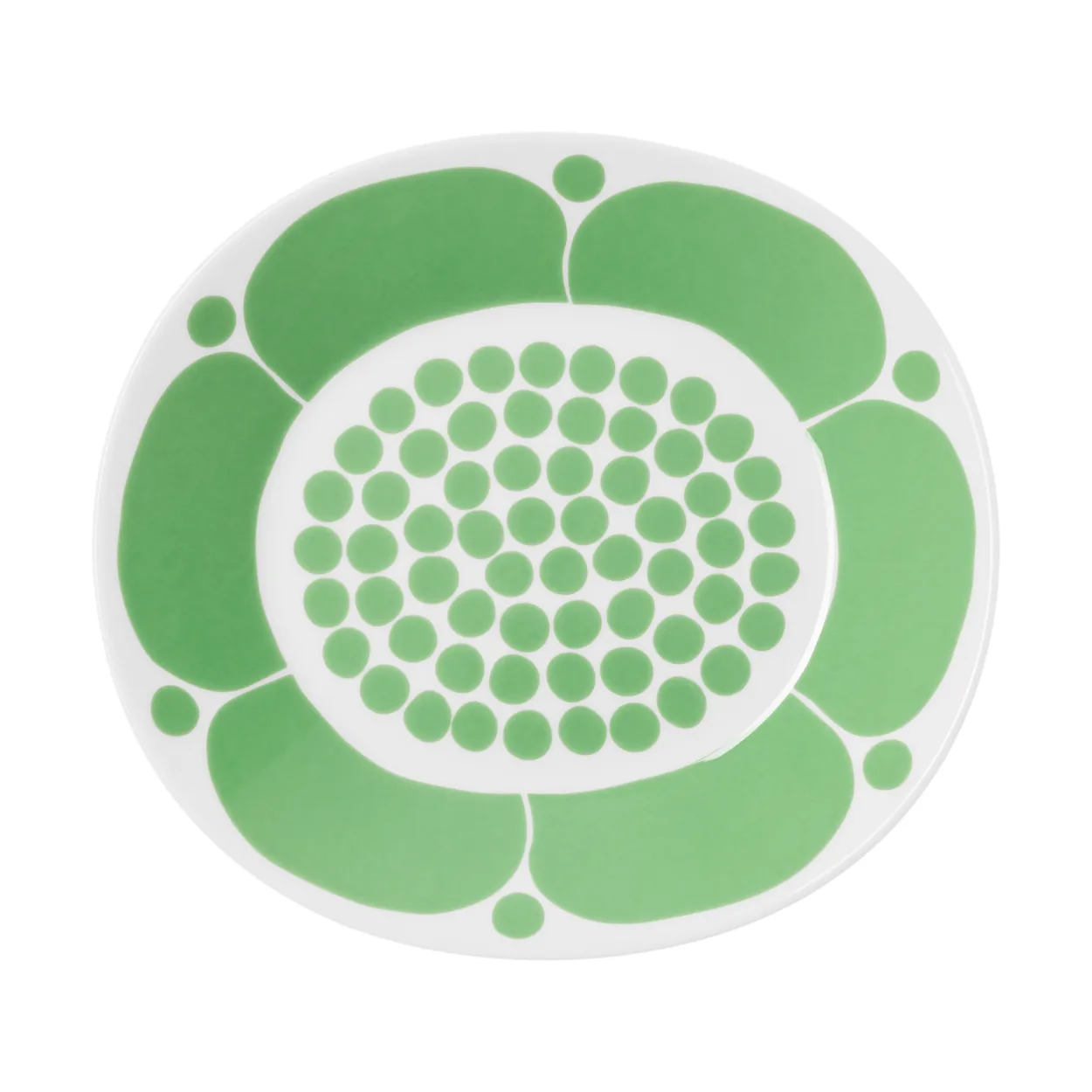 Arabia Sunnuntai plate oval 25 cm Green | Scandinavian Design | Dinner plates | Green