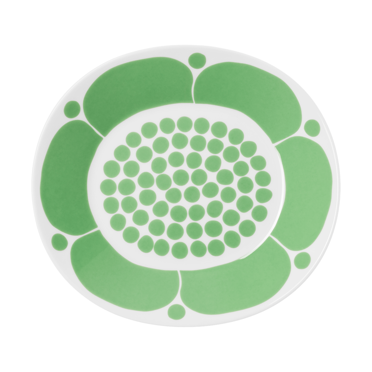 Arabia Sunnuntai plate oval 25 cm Green | Scandinavian Design | Dinner plates | Green