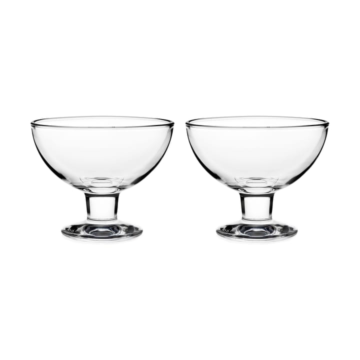 Verna bowl on foot 23 cl 2-pack, Clear Arabia