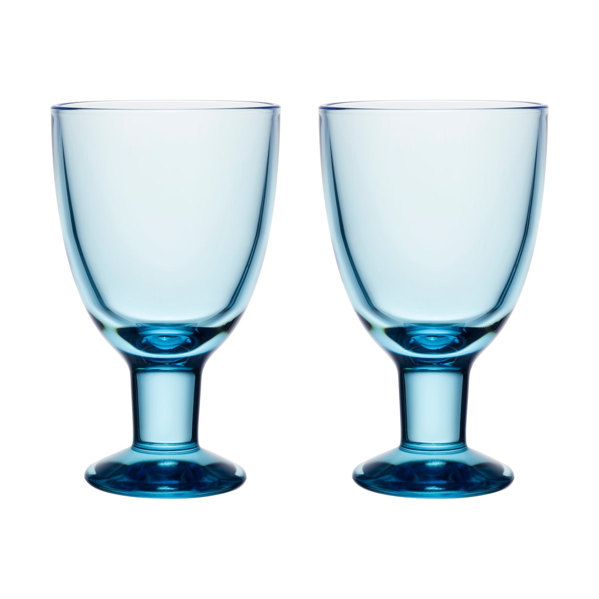 Arabia Verna glass 22 cl 2-pack Aqua | Scandinavian Design | Drinking glasses & tumblers | Blue