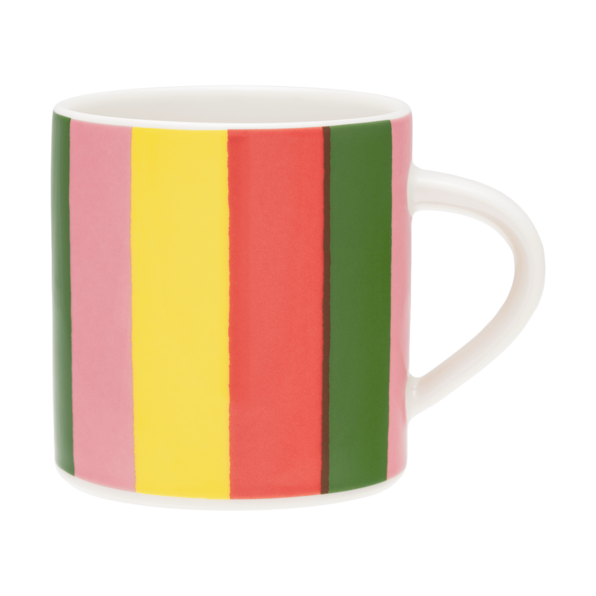 Arabia Vuokko mug 35 cl Small 4-strip | Scandinavian Design | Coffee cups | Pink
