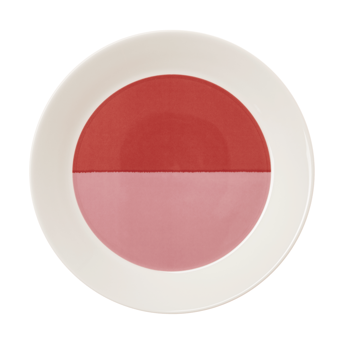 Arabia Vuokko plate o22 cm 2-color pink-red | Scandinavian Design | Dinner plates | Pink