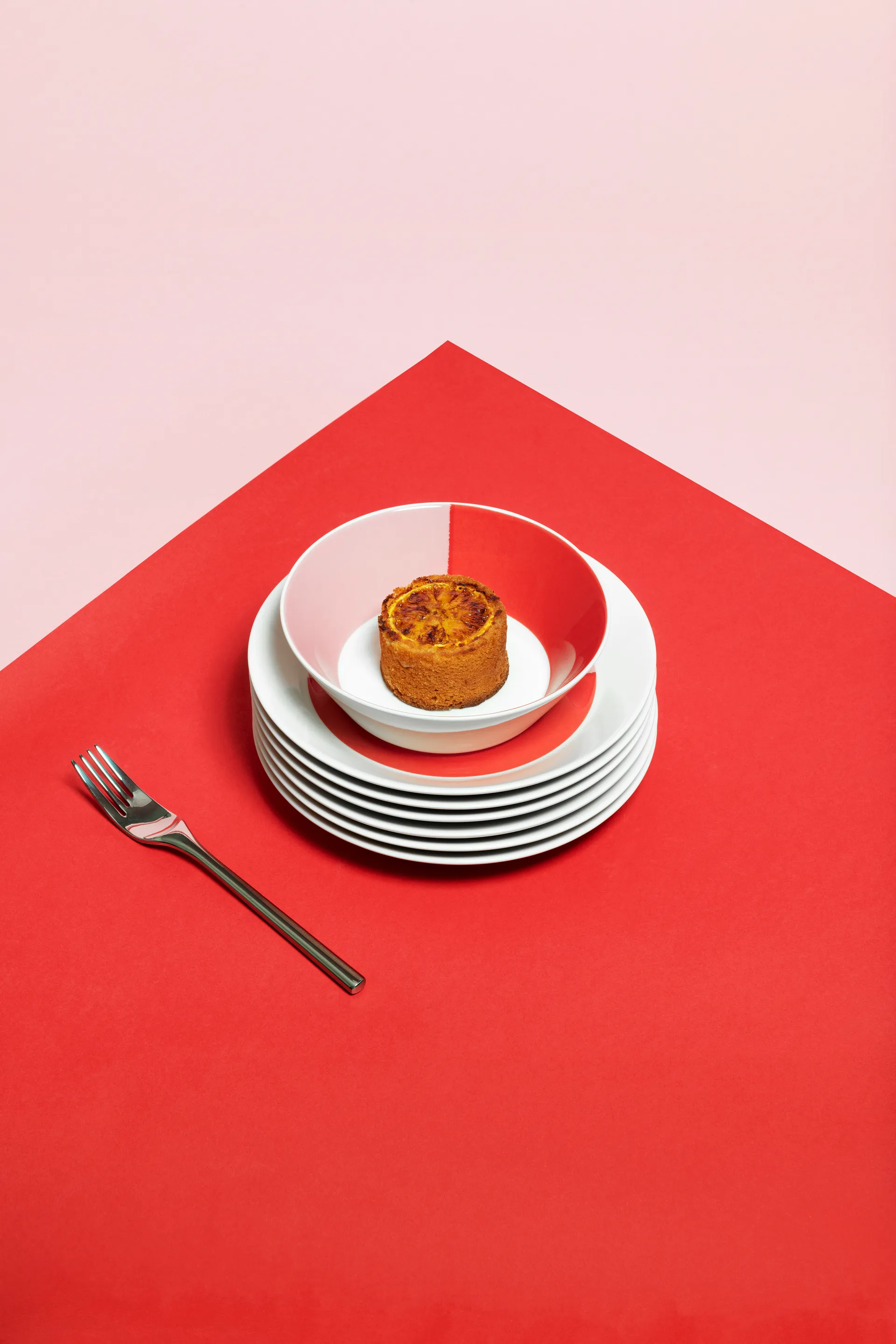 Vuokko plate Ø22 cm, 2-color pink-red Arabia