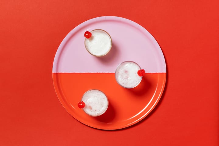 Vuokko tray Ø35 cm, 2-color pink-red Arabia