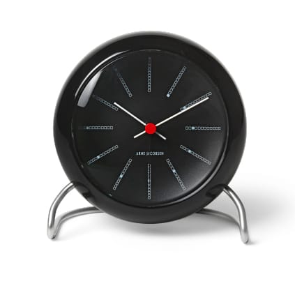 AJ Bankers table clock - Black - Arne Jacobsen Clocks