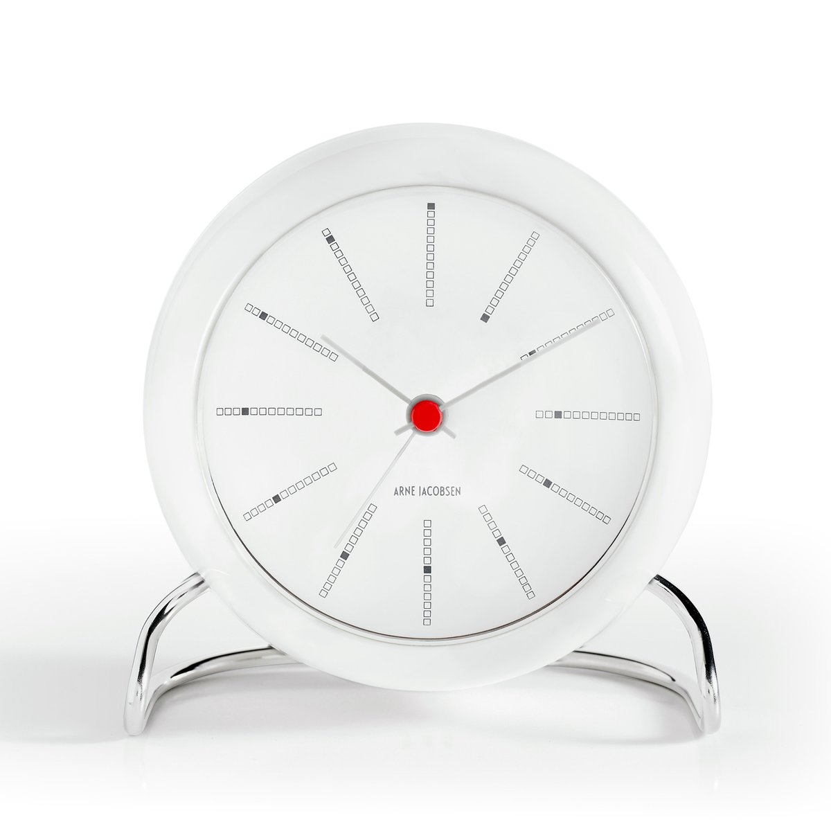 Arne Jacobsen Clocks AJ Bankers table clock white | Scandinavian Design | Mantel & table clocks | White